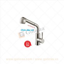 Vòi Rửa Chén dây rút Inox Nóng Lạnh GL-415