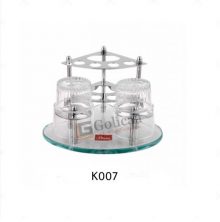 KỆ LY KỆ BÀN CHẢI KÍNH K007