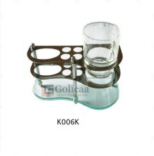 KỆ LY KỆ BÀN CHẢI KÍNH K006K