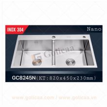 Chậu Rửa Chén 2 Ngăn phủ Nano GC-8245N