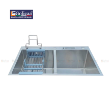 Chậu Rửa Chén 2 Ngăn Có Vắt Dao Thớt Golicaa GC-10050DT