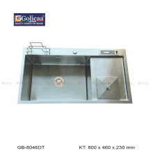 CHẬU RỬA CHÉN BÁT 1 HỘC 1 CÁNH DAO THỚT GOLICAA GB-8046DT INOX SUS304