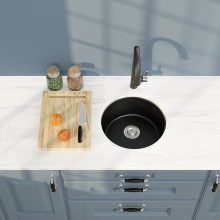 Chậu Rửa Chén Đá Granite Nhập Khẩu 1 Hộc-1 Hố Tròn Âm Bàn GOLICAA GAD-0045C