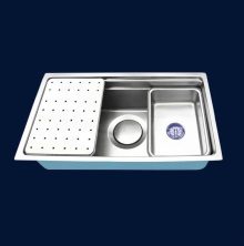 Chậu Rửa Chén Inox Âm Bàn 1 Hộc GOLICAA GA-7843AK (Xả Giữa)